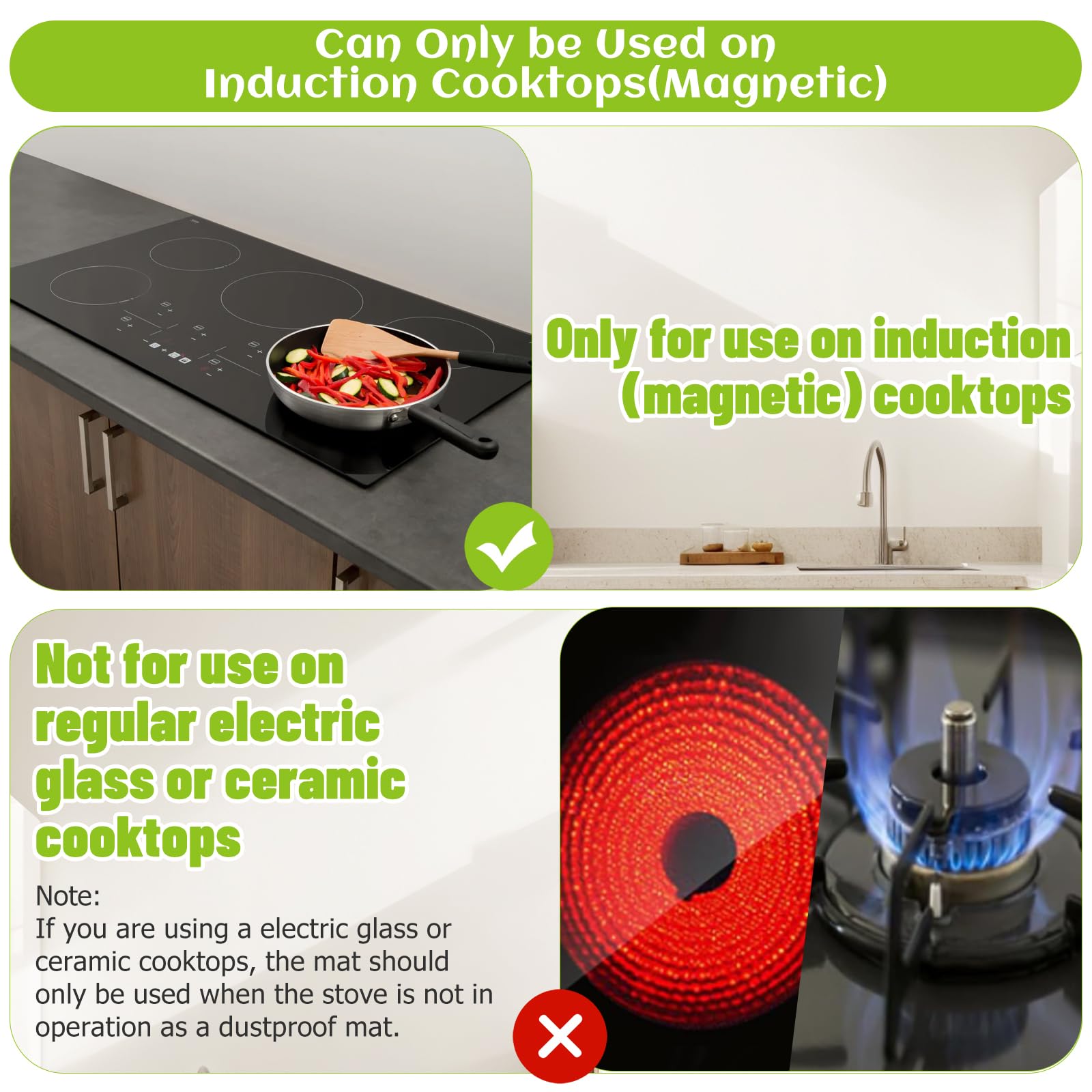 52 X 61CM Magnétique Tapis De Protection Plaque Induction, Protege