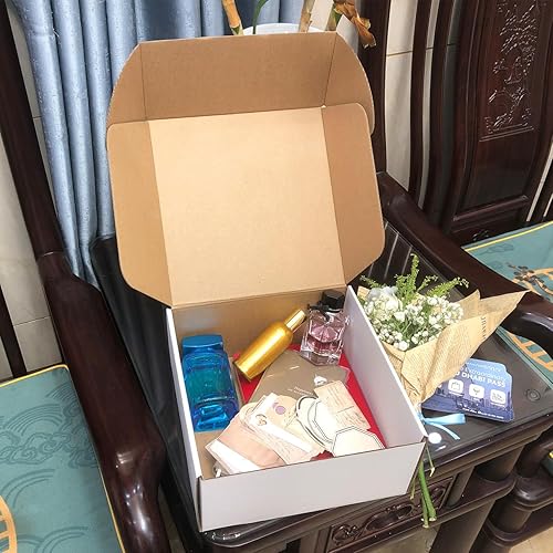 Miniatura 3 de Cajas de envío de 9 x 9 x 4 pulgadas, paquete de 20 cajas de cartón corrugado blanco para embalaje de pequeñas empresas