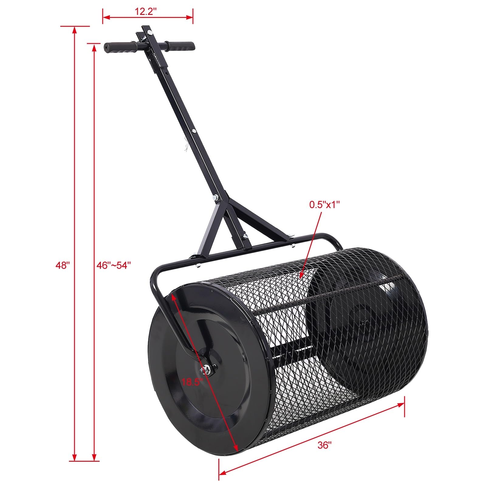 36 Metalowa siatka do rozrzucania torfu i kompostu kompatybilna z ATV Plng z uchwytem T