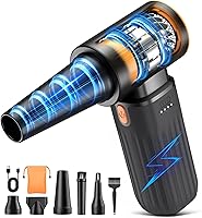 Vasson 260,000 RPM Cordless Compressed Air Duster with Brushless Motor - Rechargeable 3-Speed Electric Blower for Keyboard, PC, Car Cleaning
