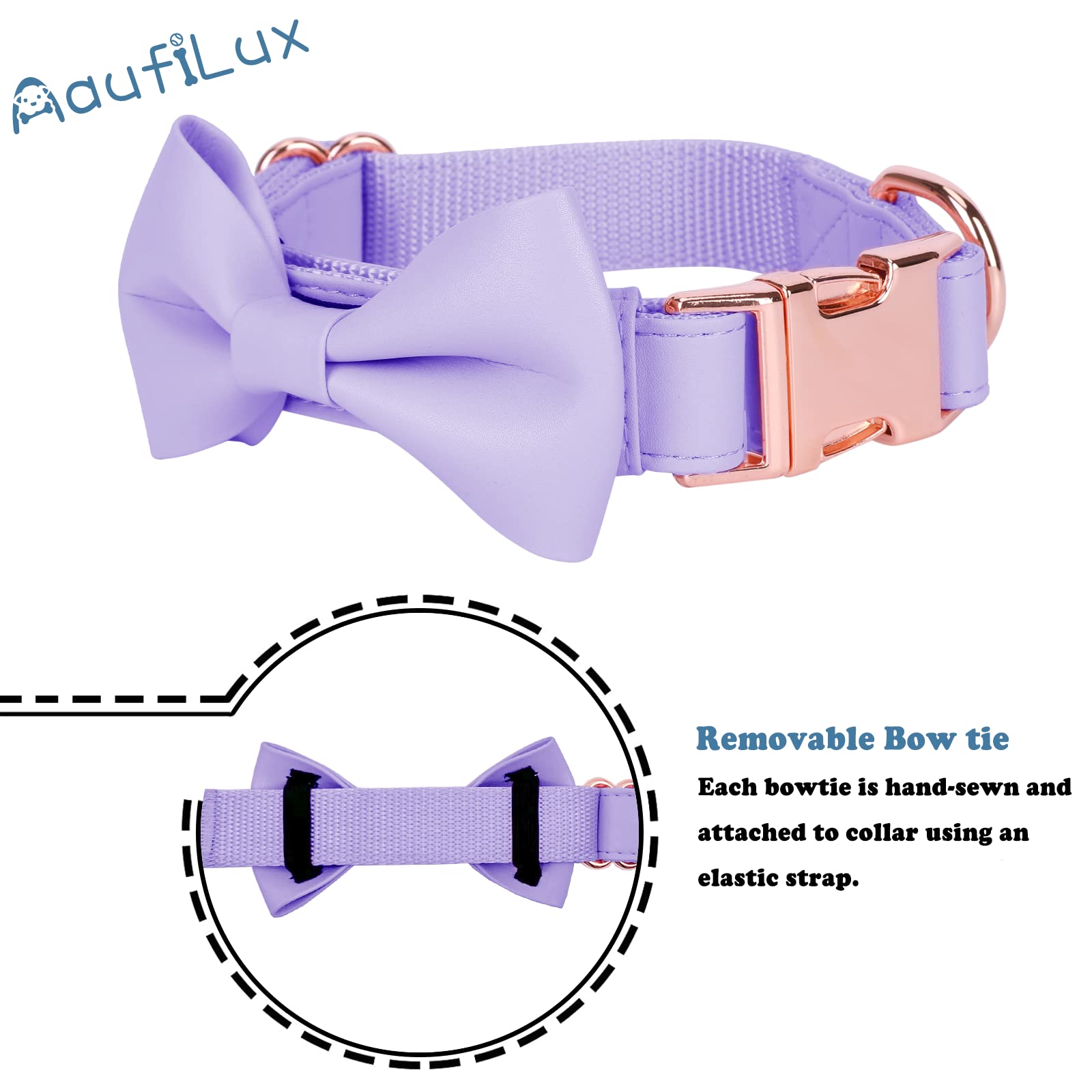 Faleela Hundehalsband Mit Fliege – Verstellbar, Bequem & Stylisch Für Kleine Bis Große Hunde