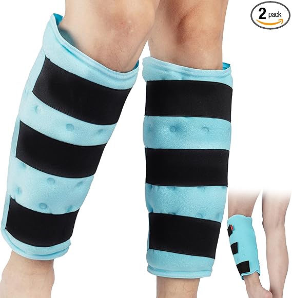 Review Comfytemp Extra Large Ice Packs for Injuries Reusable Gel 2 Pack, XL Calf Shin Splint Knee Leg Ice Pack Full Wrap, FSA HSA Eligible, Physical Therapy Hot Cold Compression Sleeve for Swelling Arthritis