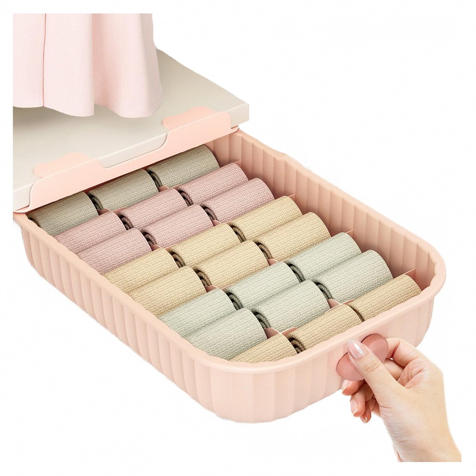 Przechowywanie pod biurkiem, Organizer na biustonosze, majtki, skarpetki, szuflada ubrania, domowe, różowa 4, rozmiar(Pink2)