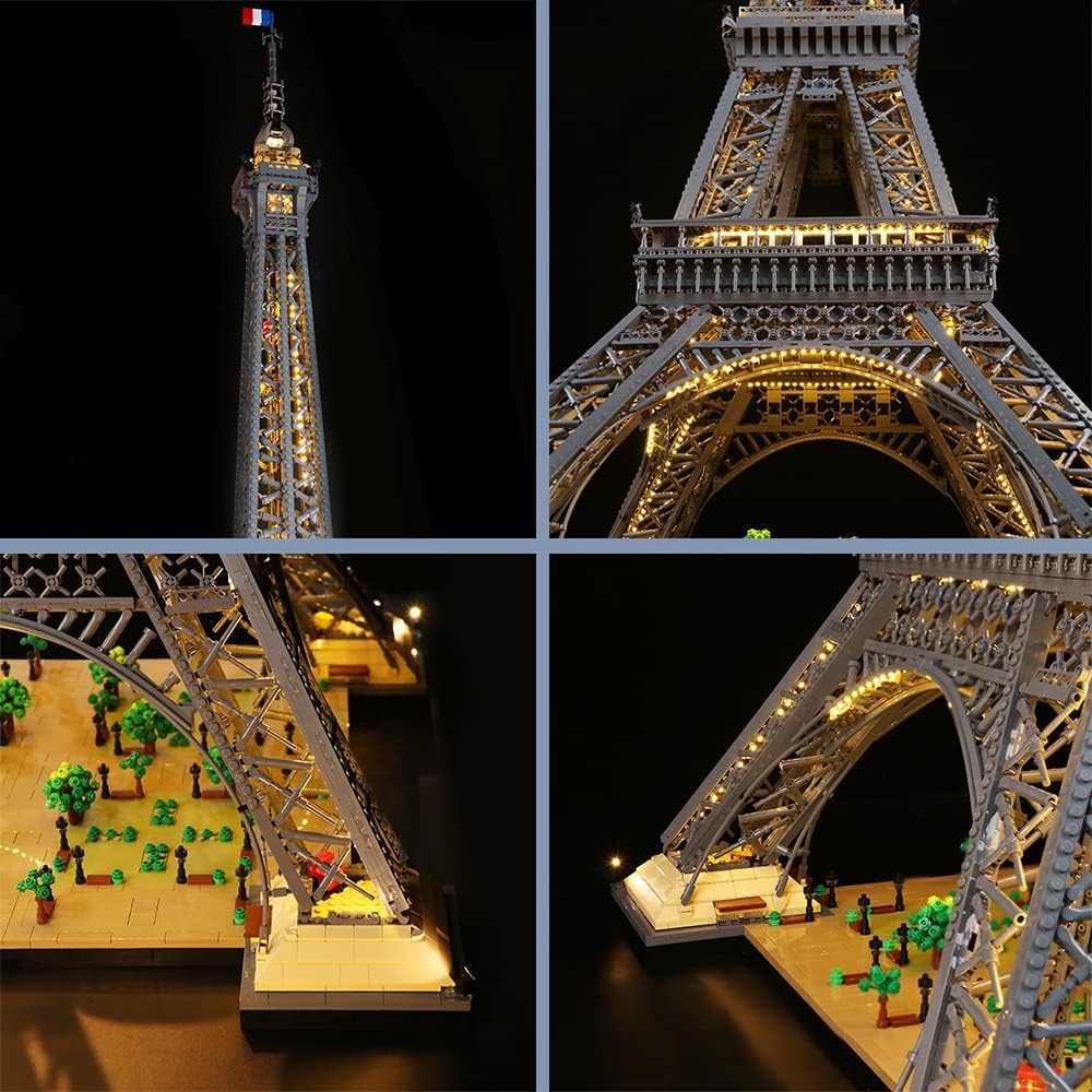 Zestaw oświetlenia LED do Lego Architecture Wieża Eiffla Skyline, wersja muzyczna Zestaw oświetlenia dekoracyjnego do Lego 10307 Klocki Model Kreatywna zabawka Światło - Brak Lego