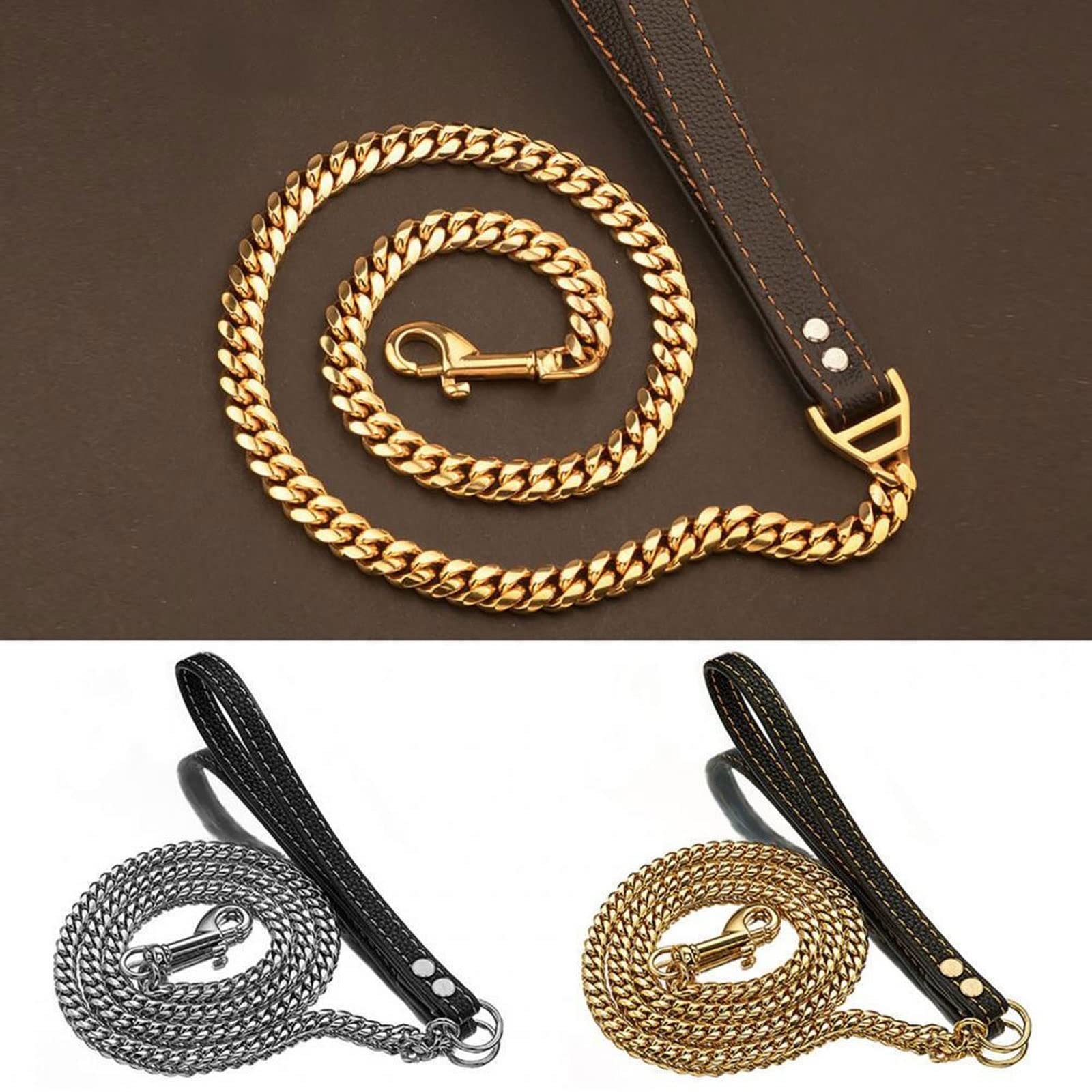 XIANGFAGS Correa Perro Cadena for Perros, Resistente, práctica, Reutilizable, de Cuero for Mascotas, Cuerda de tracción, Correa for Perros