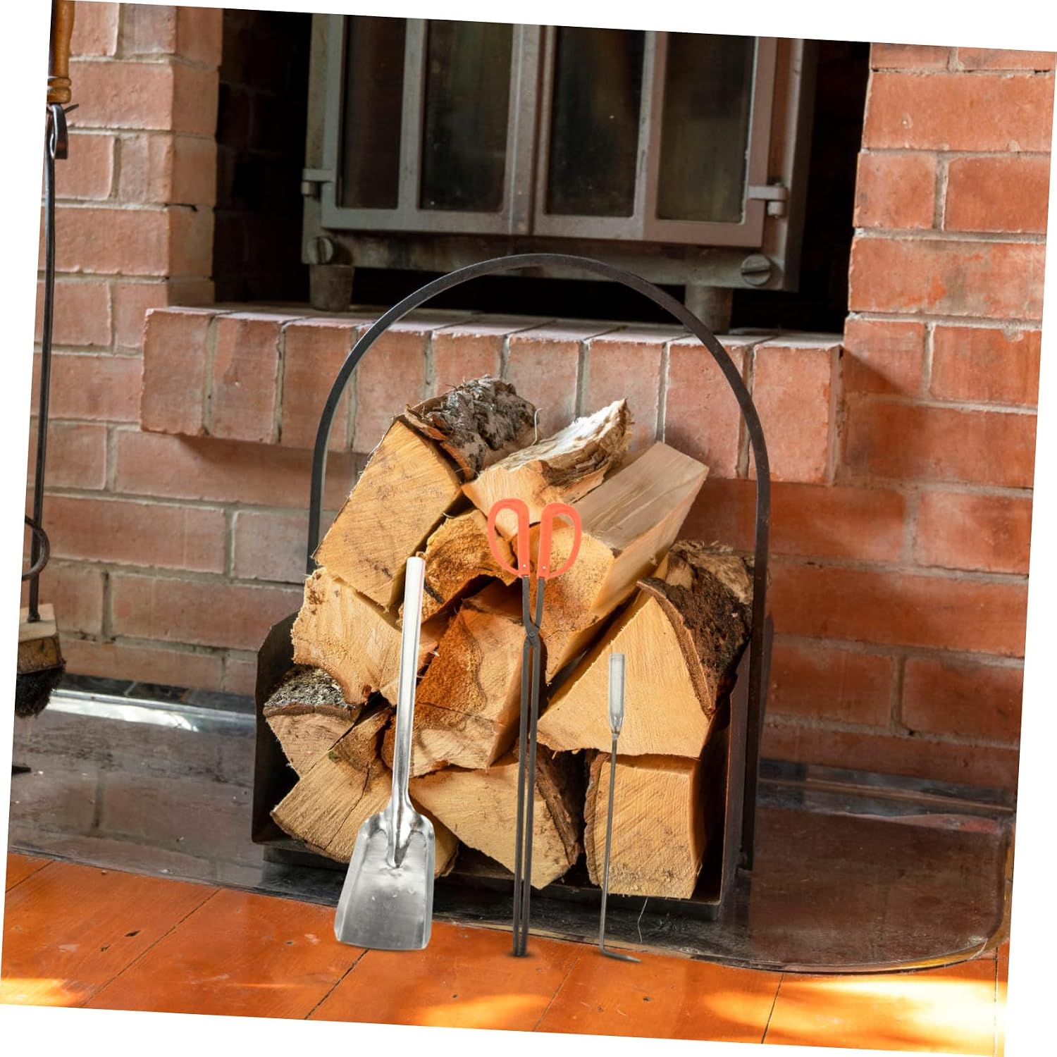 Levemolo Fireplace Tools Rack Fire Tools Set Indoor Fire Shovel Stove Shovel Multi-Purpose Coal Ash Tong Home Accessories