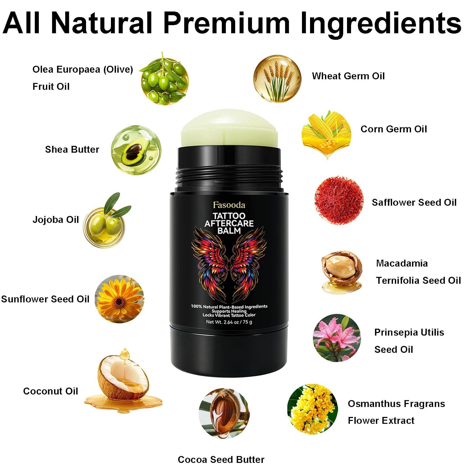 100% Natural Tattoo Aftercare Balm, Healing + Protects Old & New Tattoos