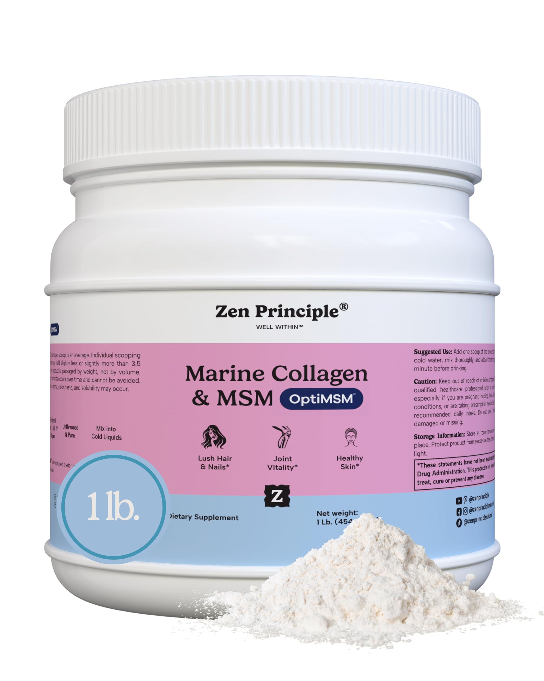 Amazon.com: Zen Principle Hydrolyzed Marine Collagen Peptides