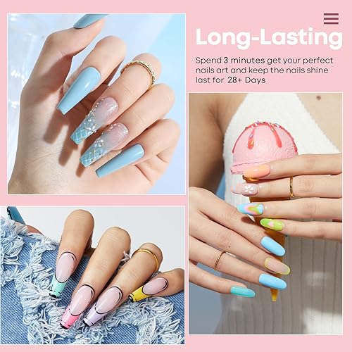 Vista 65 de Modelones - Kit de esmalte de uñas de gel, 6 colores, color rosa nude, tonos de piel, marrón neutro, kit de uñas de gel para manicura, bricolaje, Un