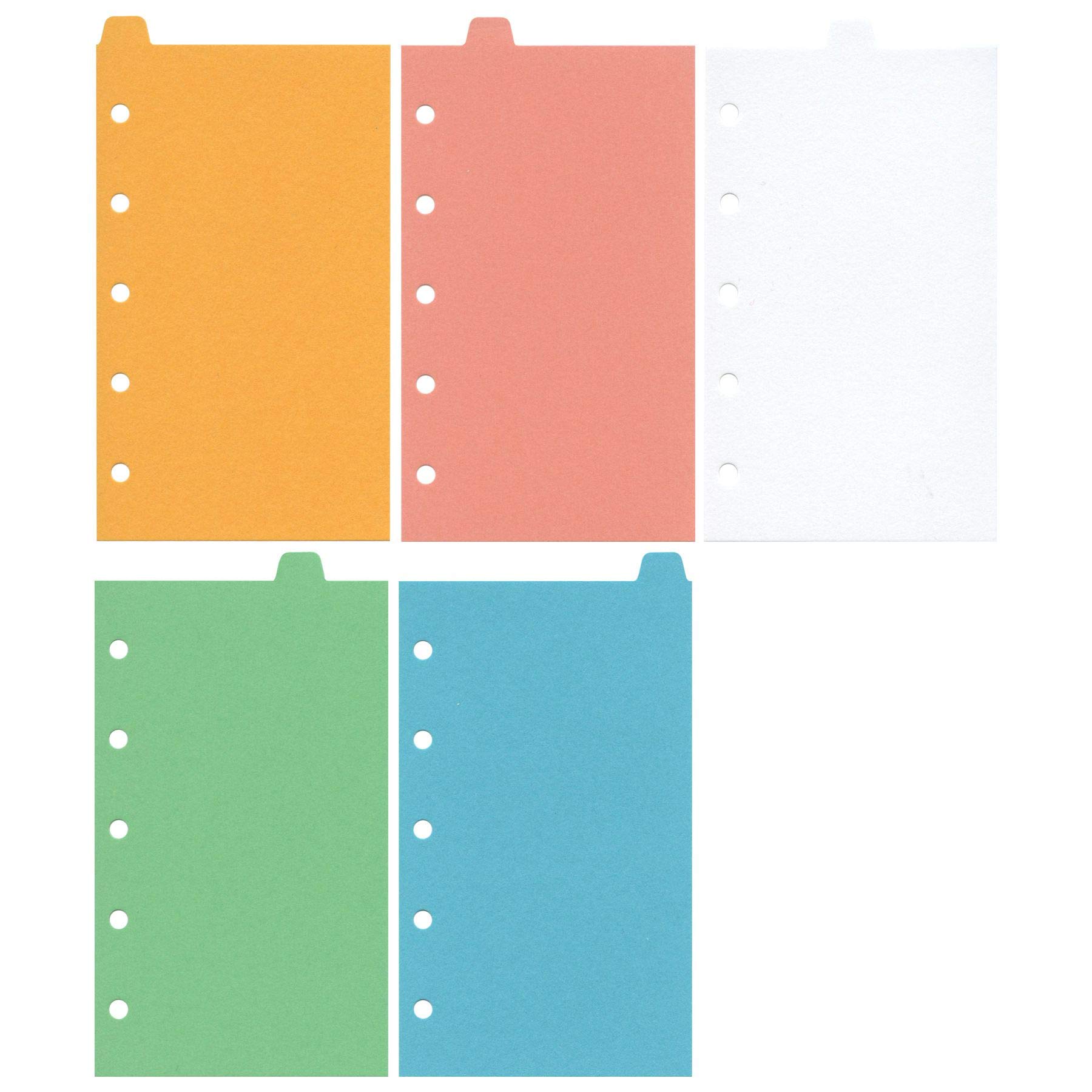 Amazon.co.jp: ミニ5穴サイズ カラーインデックス トップ5段