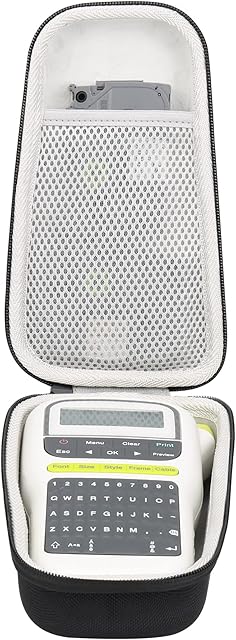 Khanka Hard Carrying Case for Brother PT-H110 / PT-E110 Label Maker P-Touch Labeller Keyboard and label tape.(case only)