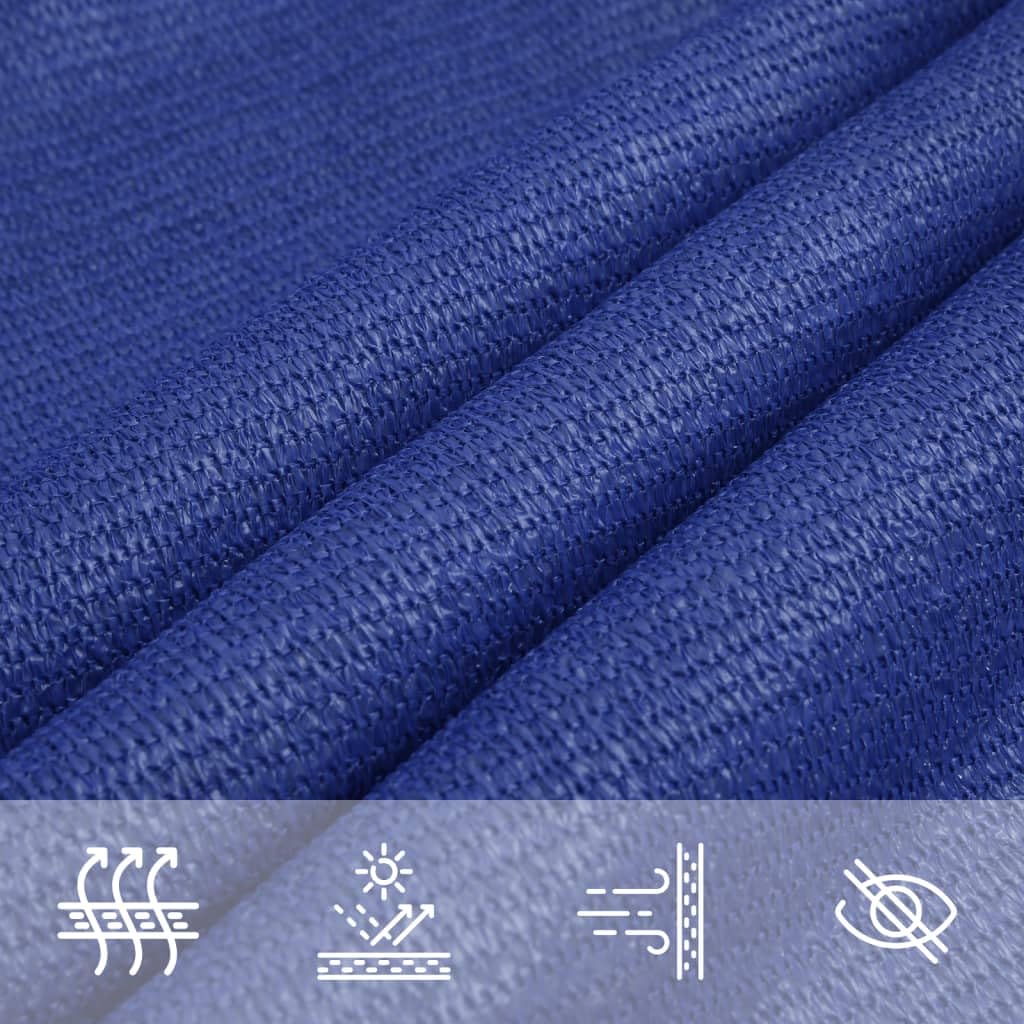 vidaXL Vela Parasole 160 g/m² Rettangolare Blu 4x5 m in HDPE, vela ombreggiante, ombra da patio, tettoia ombreggiante, vela da giardino, tettoia