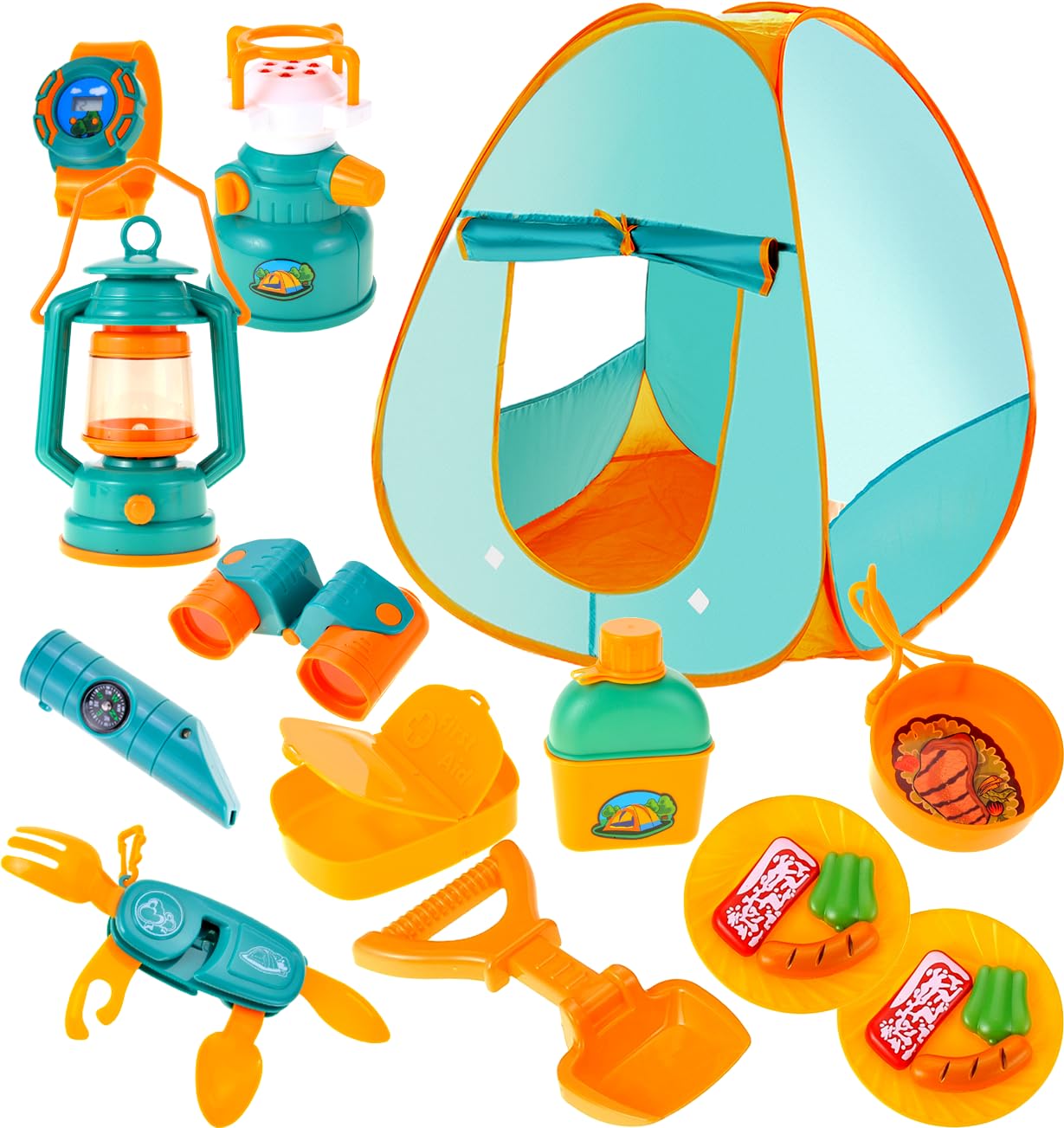 Amazon.com: PowerTRC Kids Camping Set with Pop-Up Play Tent