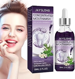 Colutório Concentrado - 59ml Limpeza Oral Mau Hálito | Enxaguante oral sem álcool mata 99% do mau hálito, contém enxaguante bucal concentrado para o mau hálito Sritob