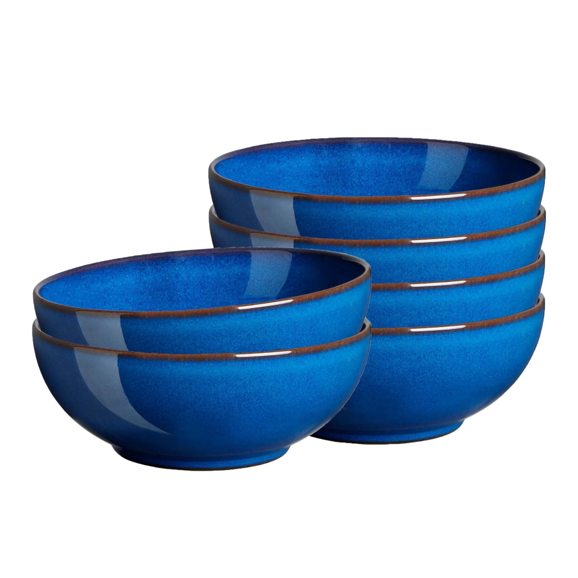 Amazon.com | Denby - Imperial Blue Coupe Cereal Bowls Set of 6