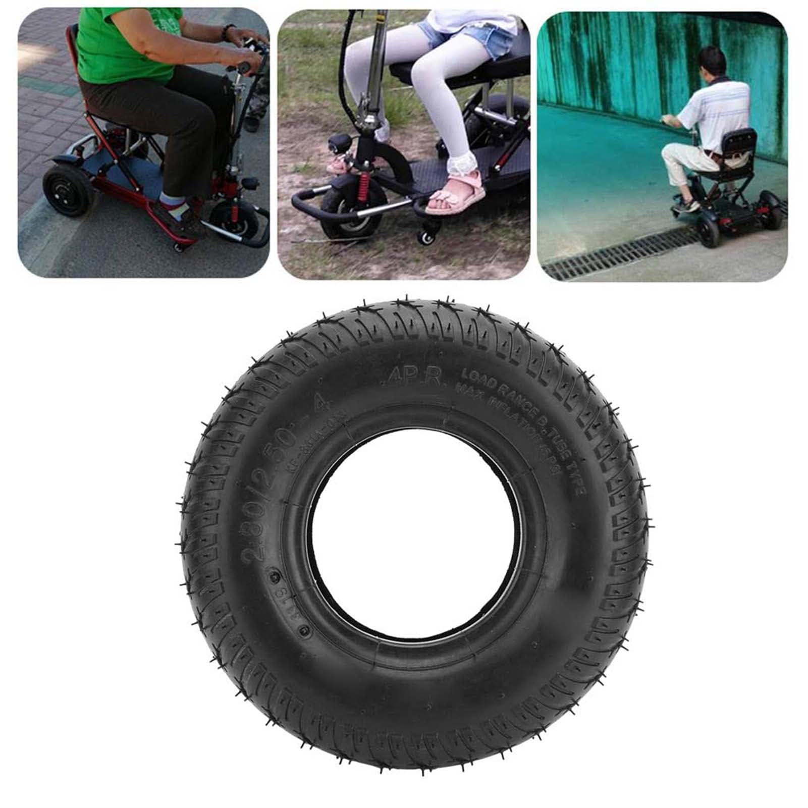Agatige Neumático Para Scooter De Movilidad 2,80/2,50-4, Neumático Para Silla De Ruedas Eléctrica, Accesorios Ruedas De Repuesto Neumáticos De Goma Para Scooter De Movilidad