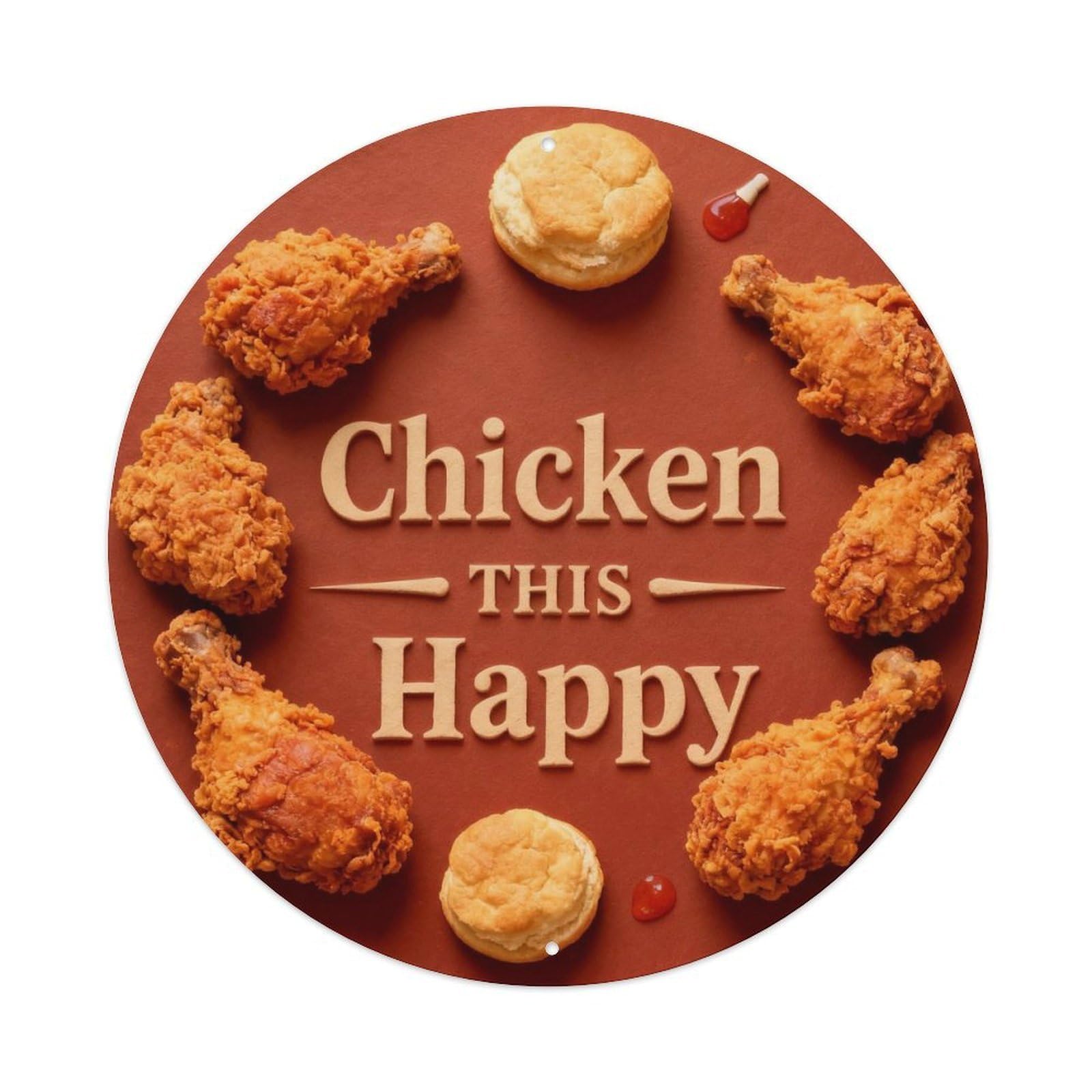 Chicken Happy Metal Tin Sign Plaque