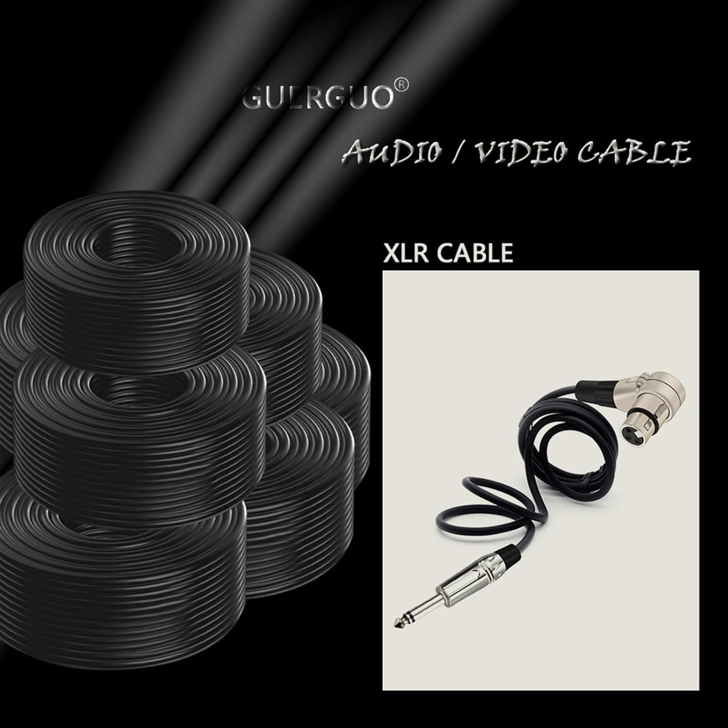 3ピンXLRコネクタヘッド 90度直角メス マイクプラグ オーディオケーブル 曲線多方向コネクタケーブル 1個(カラー:ブラックブラ