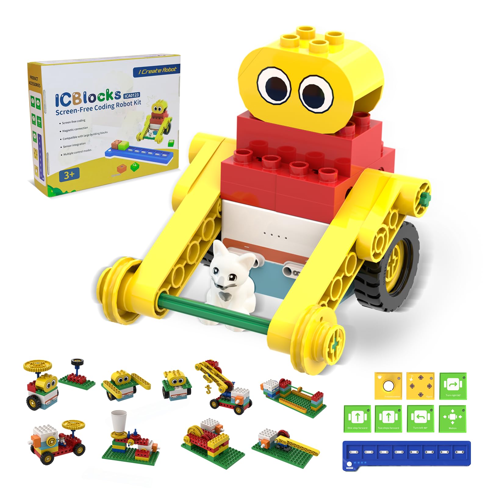 Amazon.com: ICreateRobot 10-in-1 ICBlocks Screen-Free Coding Robot