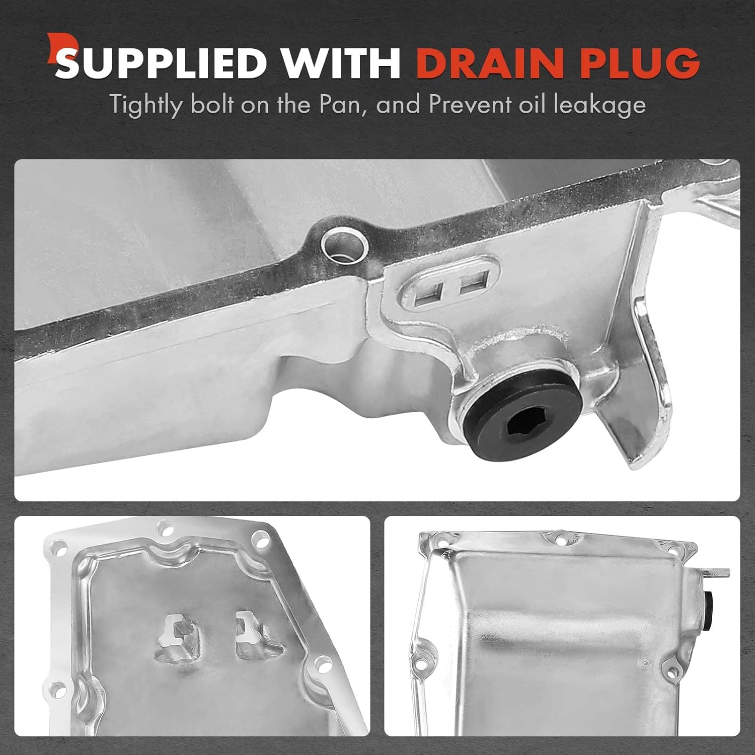 A-Premium Transmission Oil Pan with Drain Plug Compatible with Honda CR-V CRV 2015-2021, Civic 2016-2021, Accord 2015-2021, Automatic CVT Transmission