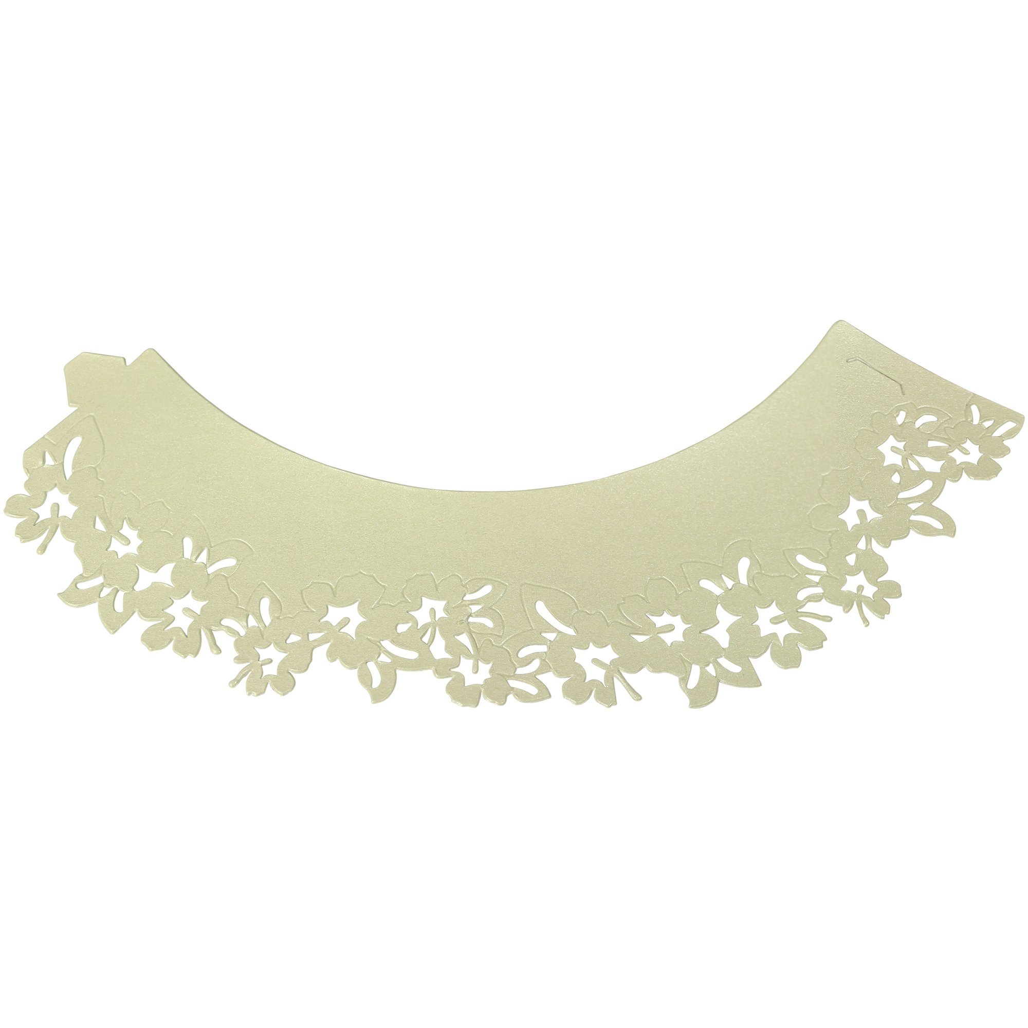 PME Ivory Flowers Cupcake Wrappers, Pack of 12, Off-white, 5x0.1x20.5 cm