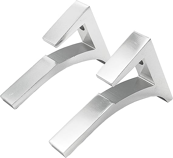 CRL Chrome Aluminum Glass Shelf Bracket for 3/8 to 1/2