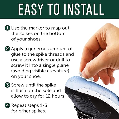 Miniatura 7 de Fairway Kicks  Picos de golf DIY  Kit de tracción de golf para tenis  Gran regalo para golfistas y atletas  Picos antideslizantes  Pernos de golf de