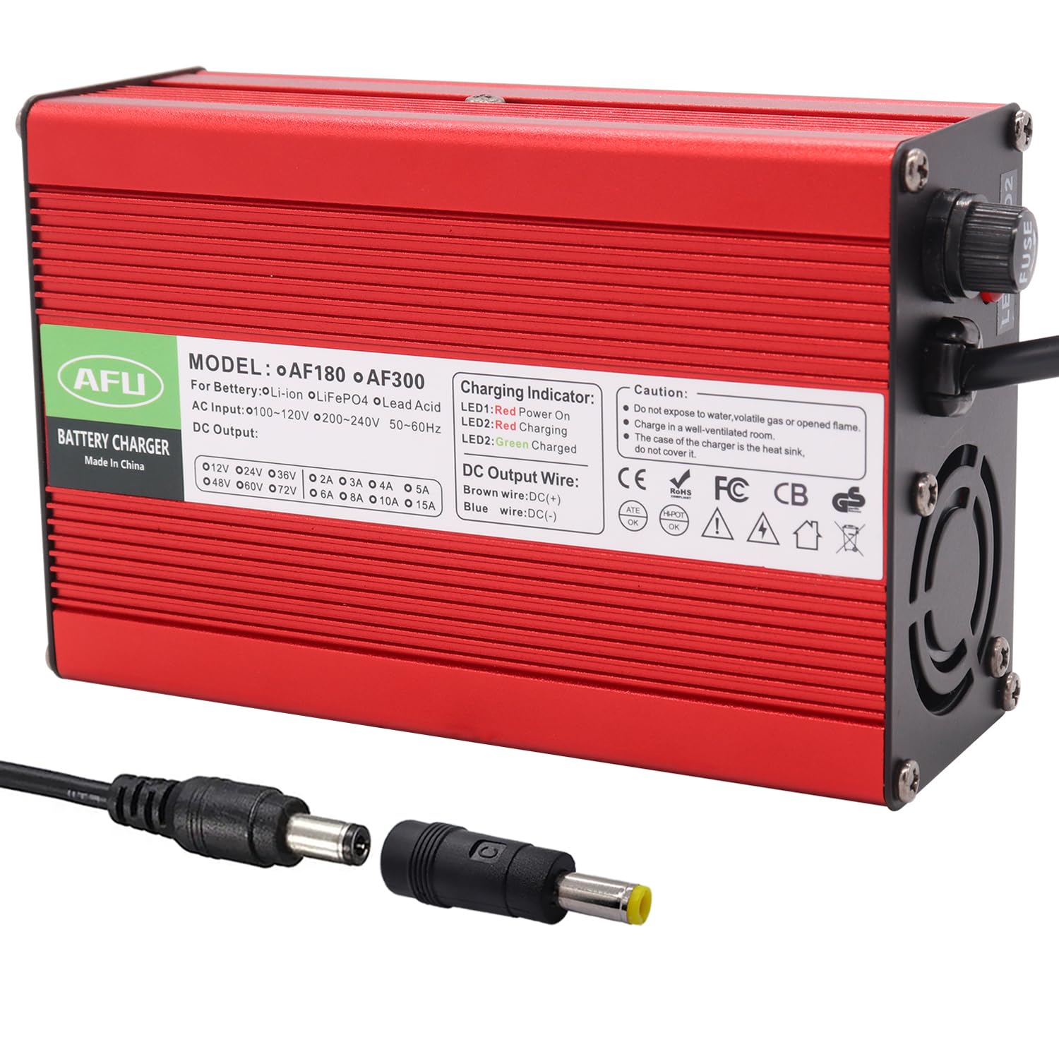 Amazon.co.jp: AFU 29.4V 5A リチウムイオンバッテリー充電器 冷却