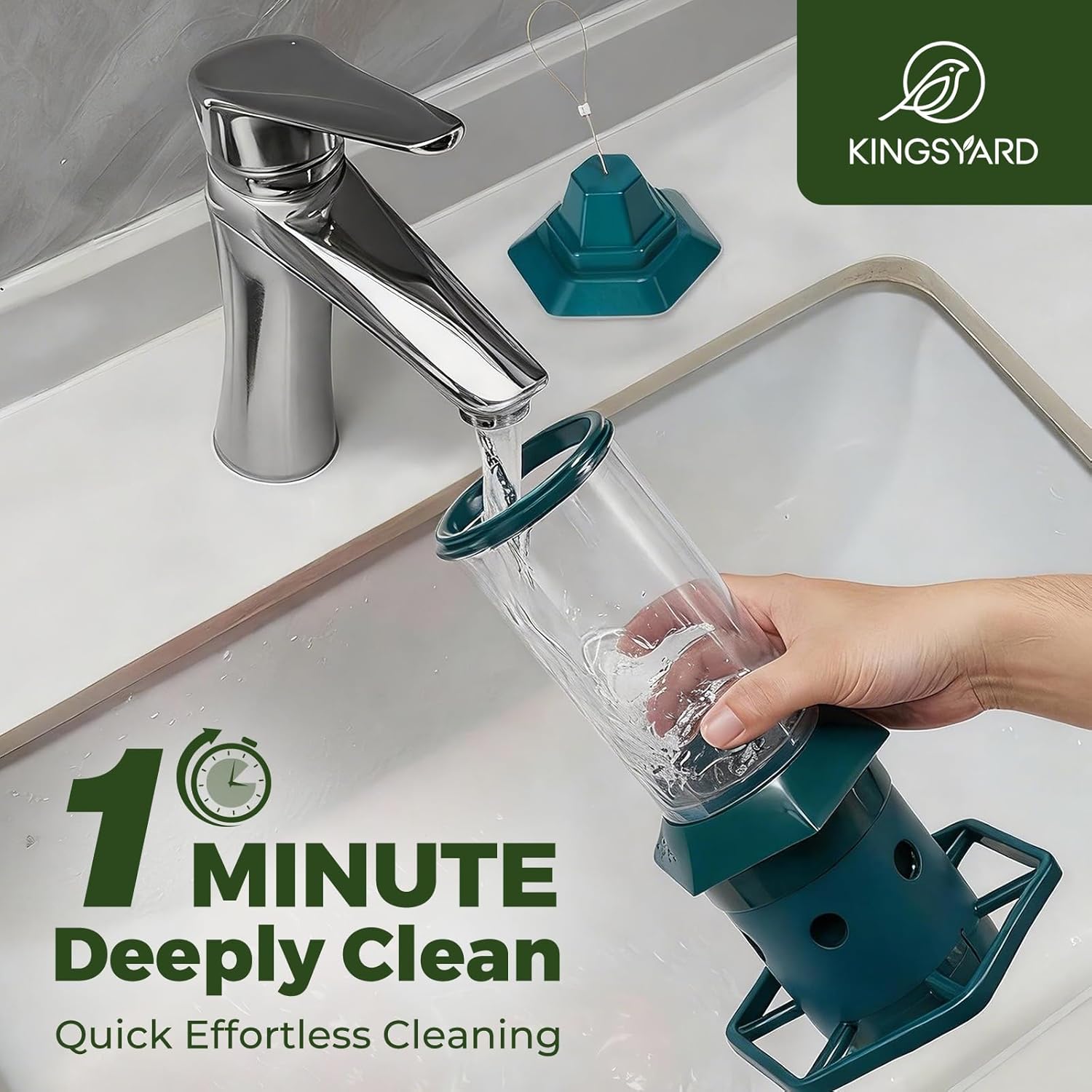 Kingsyard Squirrel Proof Bird Feeder for Outside, 3 LBS High Capacity Metal Feeder with Adjustable Weight Sensing, Weatherproof Wild Bird Feeders for Cardinals Blue Jays - Garden Decor Gifts - Image 5