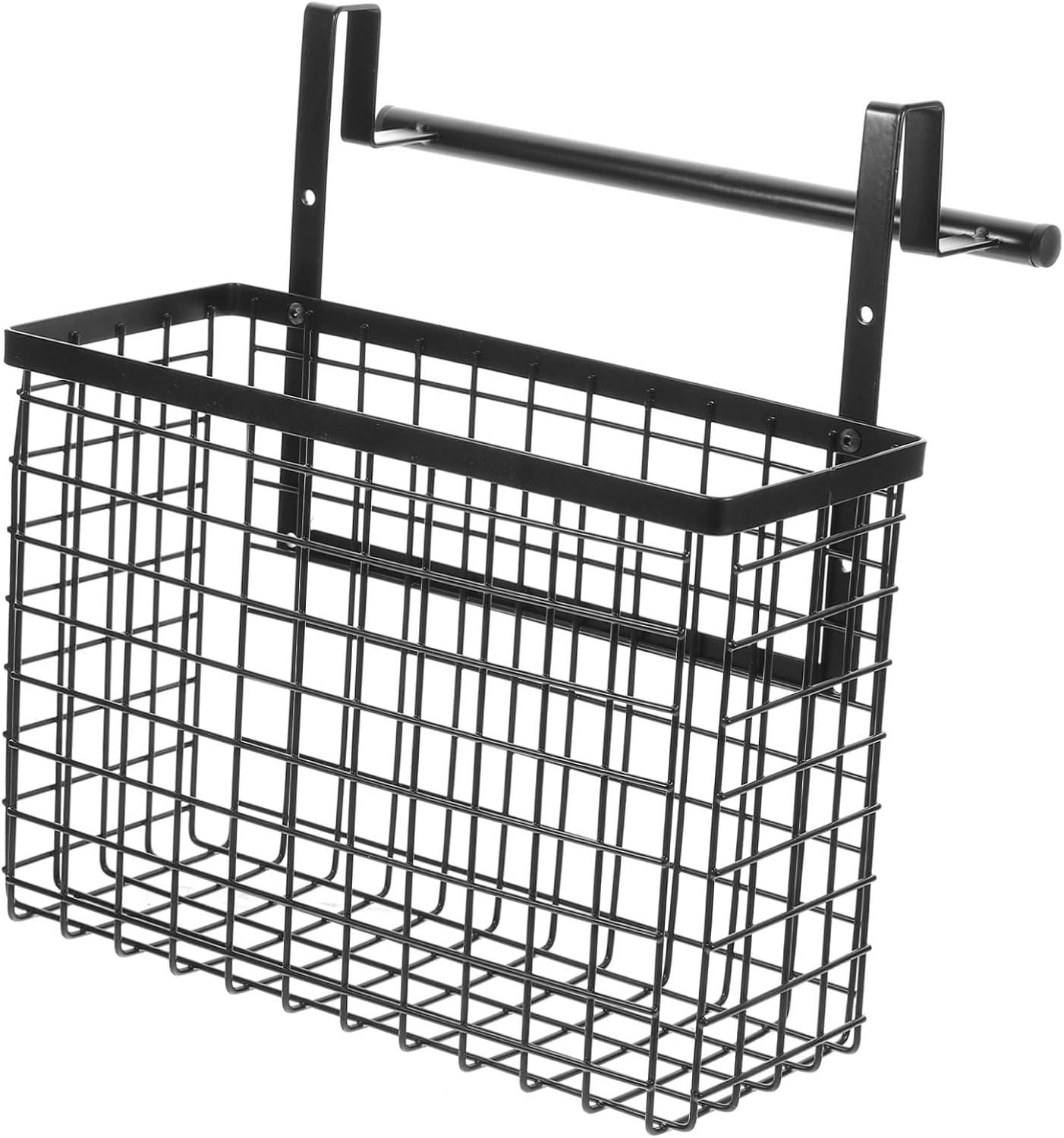 over The Cabinet Hanging Storage Basket Multi-functional Organizer for Kitchen Bathroom and Utility Rooms Non-punching Design Easy to Install Mesh Style