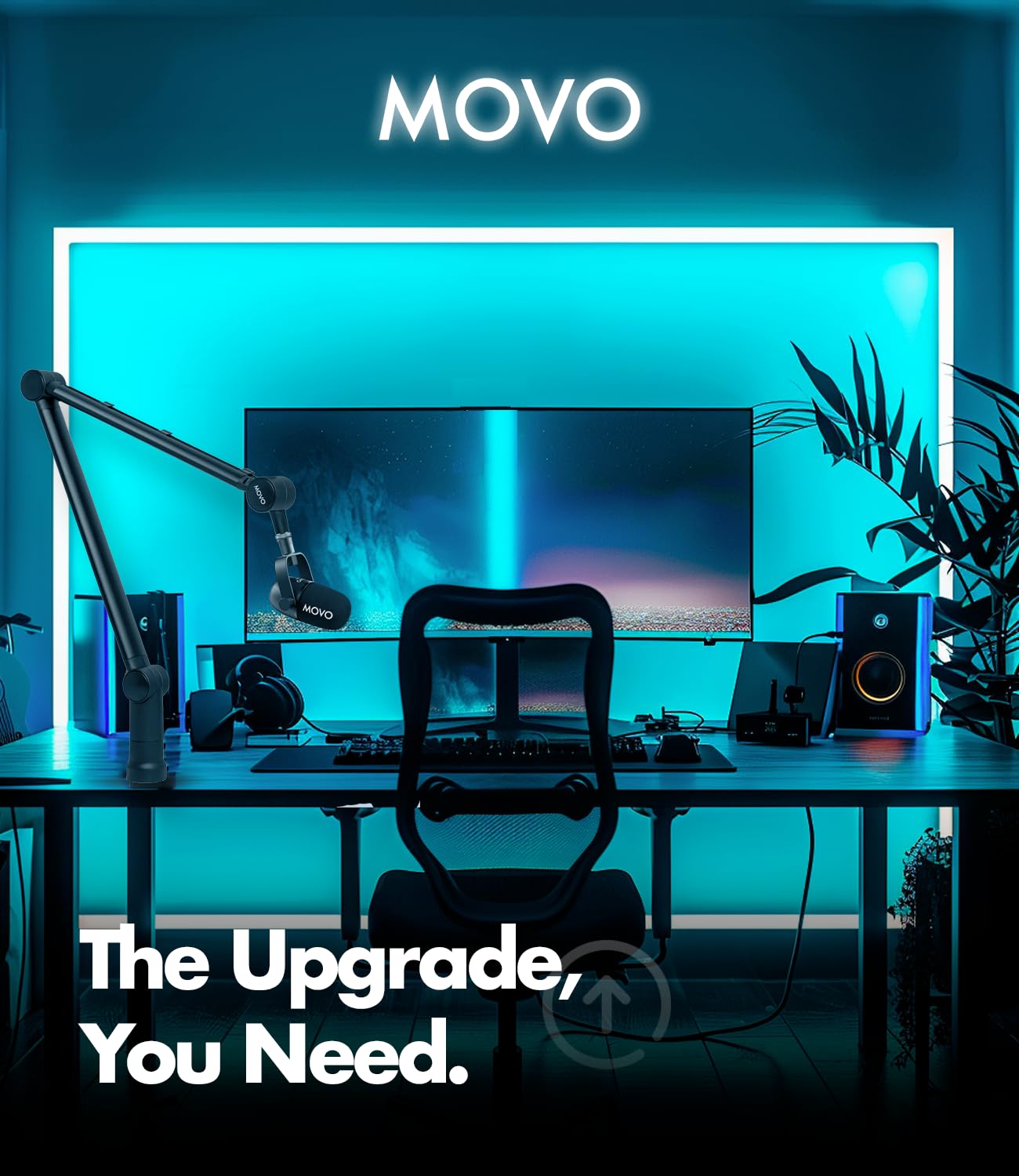 Movo CastMic Microfono Dinamico XLR per Podcast per PC, Gaming, Streaming, YouTube e Musicisti - Microfono Cardioide per Podcast per Creatori di Contenuti