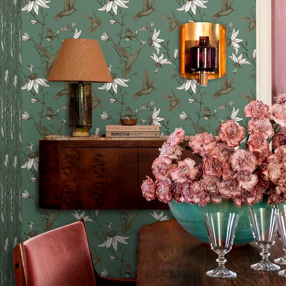 TOARTi Papel Tapiz De Hortensias De Hortensias Azules, Papel Tapiz Vintage  De Hortensias Florales Para Armarios,, image size:1000x1000