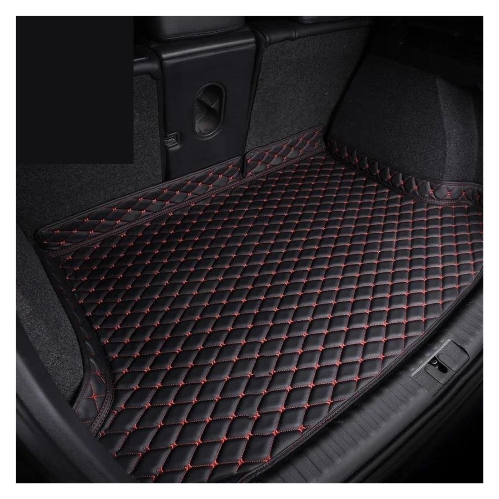 Tryagat Red Car Boot Liner For Jeep Wrangler Jk 2007-2017 J373, Full Coverage Waterproof Rear Cargo Area Mat Premium Quilted Auto Interior Accessories,