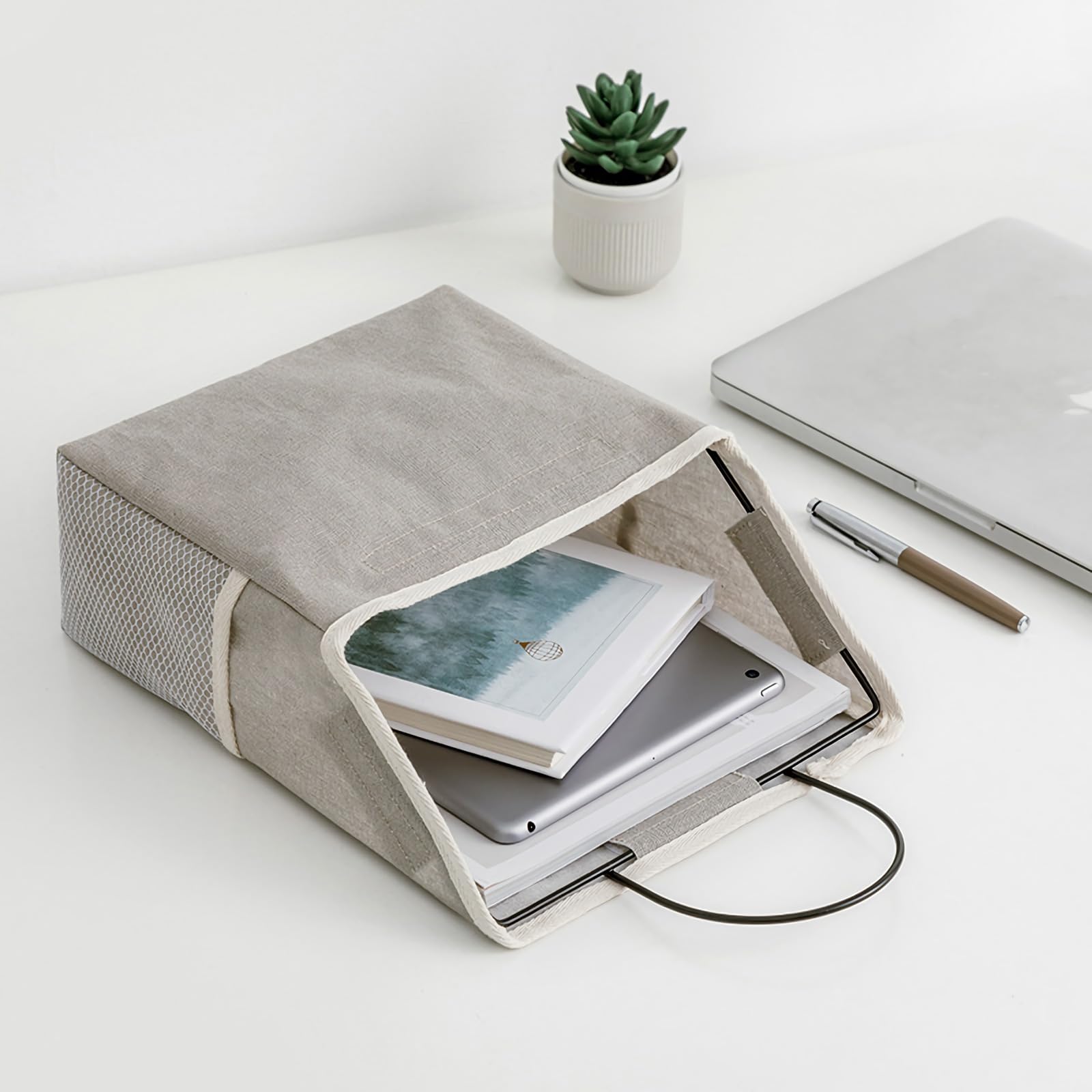 Confezione Da 2 Organizer Da Appendere Dietro La Porta, Con 5 Tasche In Rete, Ganci Inclusi, Per Casa, Camper E Ufficio, Colore Grigio - 4