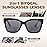 Unbeatable Bifocal Reading Sunglasses for Women Narrow/Small Face, Trendy Outdoor Square Thick Frame Sun Reader, Comfortable UV400 Sunglasses with Readers Built in-2 Pack (Black&Tortoise, +1.25)