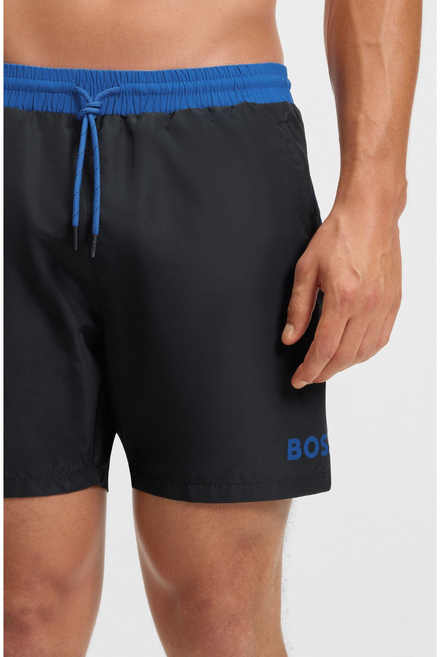 BOSS Herren Starfish A Schnell trocknende Badeshorts mit Kontrast-Logo