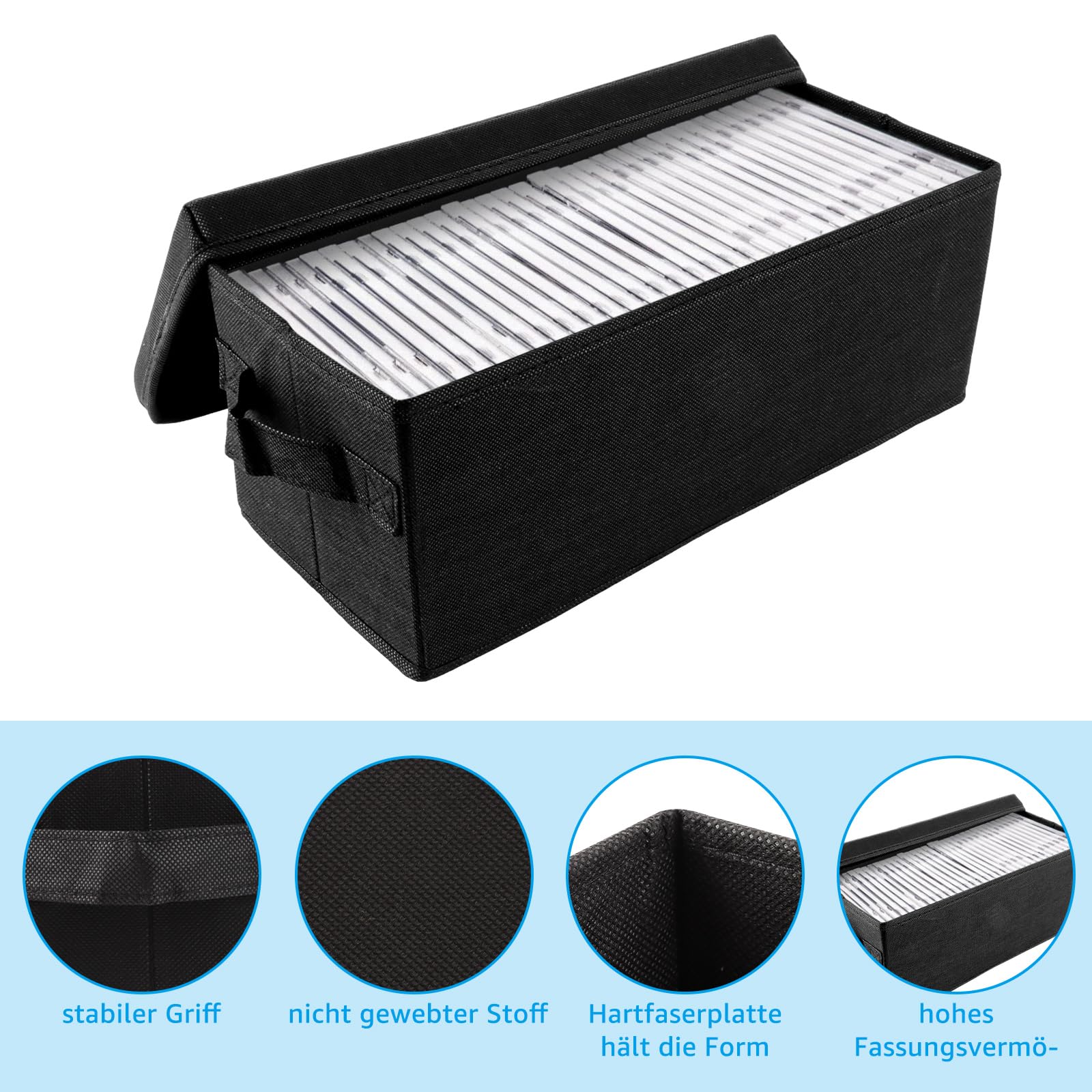 4 scatole per CD, DVD, 36 x 16 x 14 cm