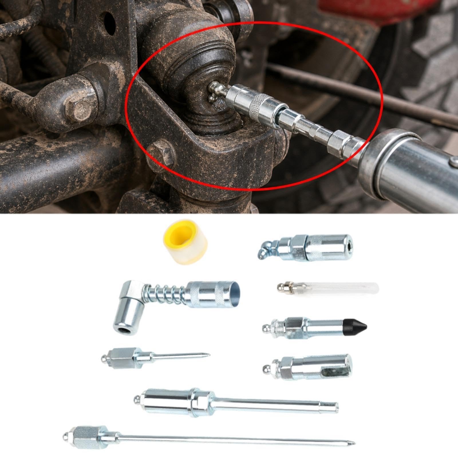 Juego de 8 Accesorios de Lubricación con Acoplamientos Rápidos para Uso Marino.