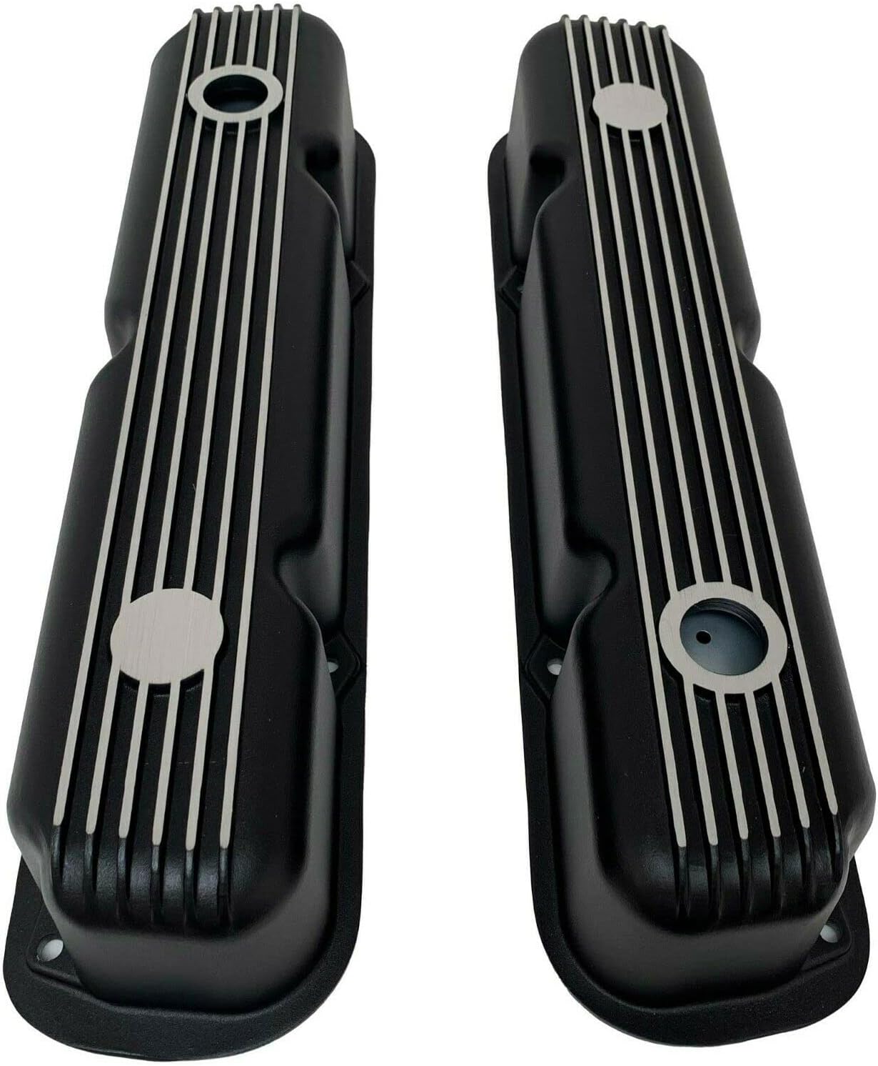 Compatible with Mopar Performance 318, 340, 360 Valve Covers - Black - Die-Cast Aluminum