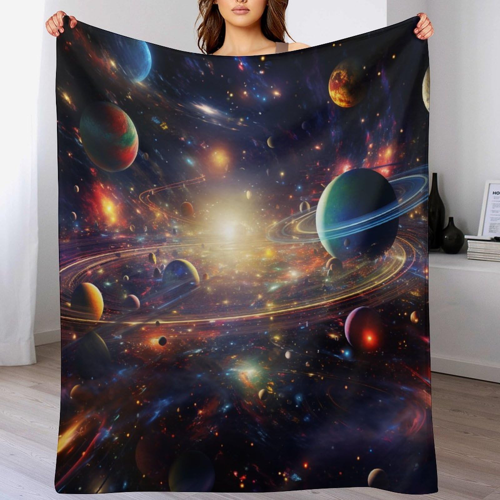 Couverture en flanelle colorée plaid douillet pour soirées cocooning