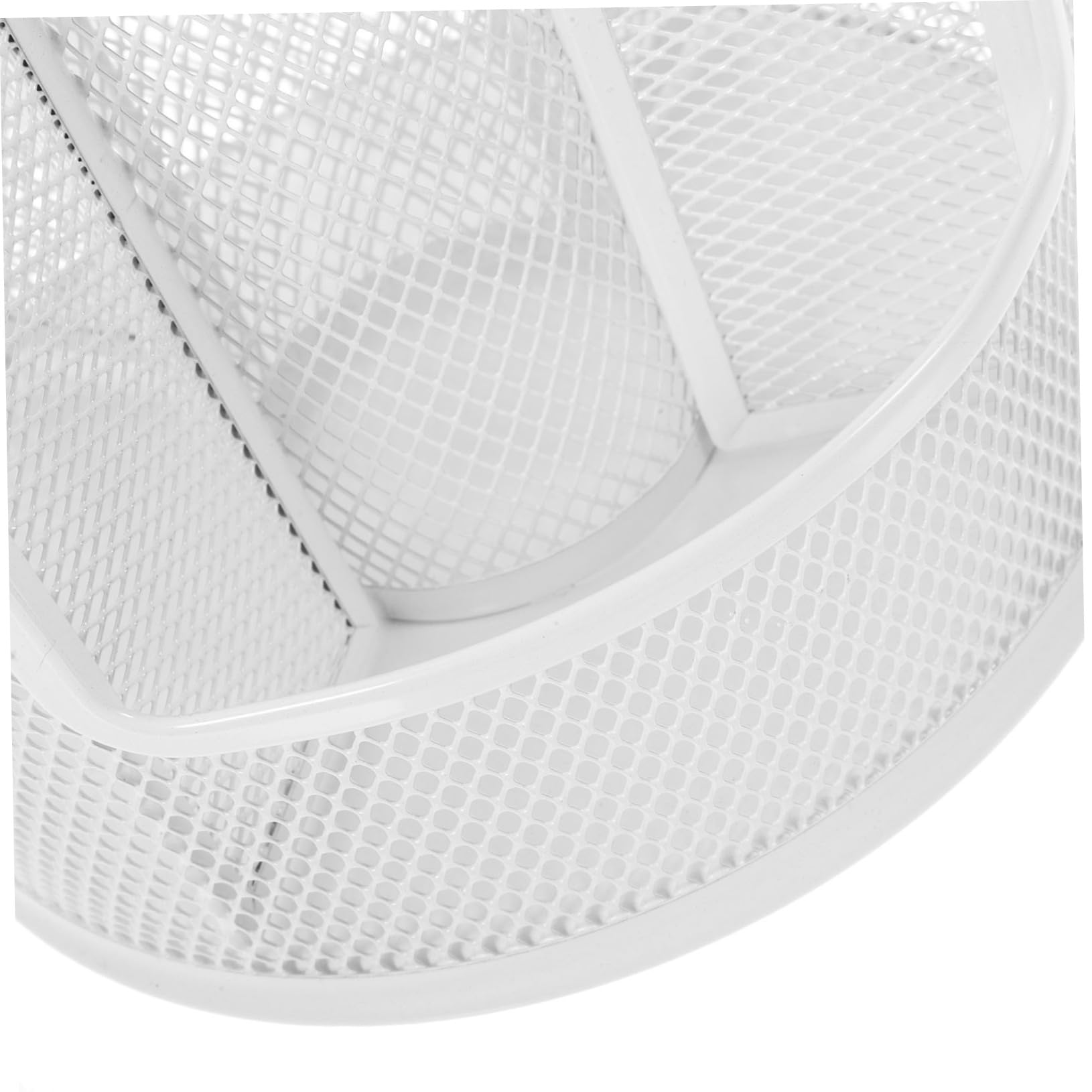 SHINEOFI Portapenne Girevole in Metallo Bianco Grande Capacità e Rotazione a 360° per Decorazioni Scuola, Organizer da Scrivania Elegante e Resistente per Cancelleria e Gioielli