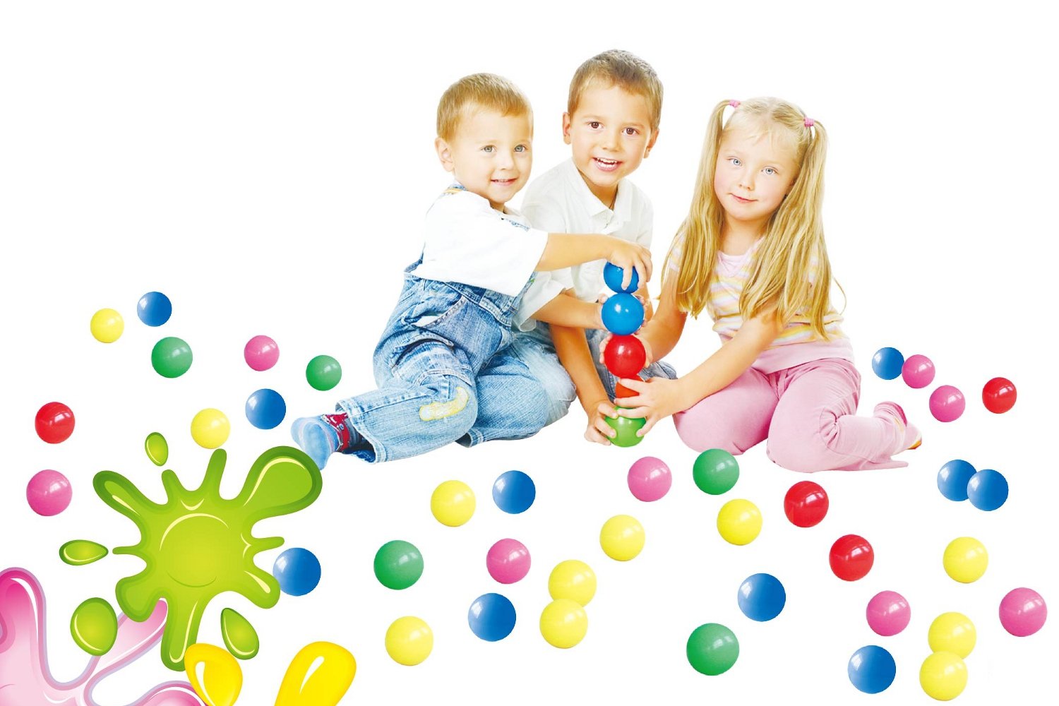 POCO DIVO Ball Pit Play Tent 100-ball multicolored PD-PTLFB100