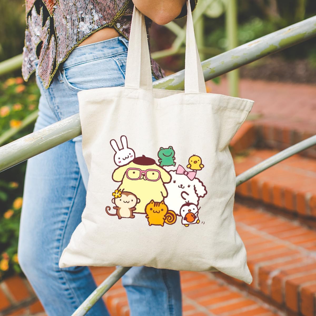 Amazon.co.jp: ポムポムプリン ショッピングバッグ ポケットバッグ
