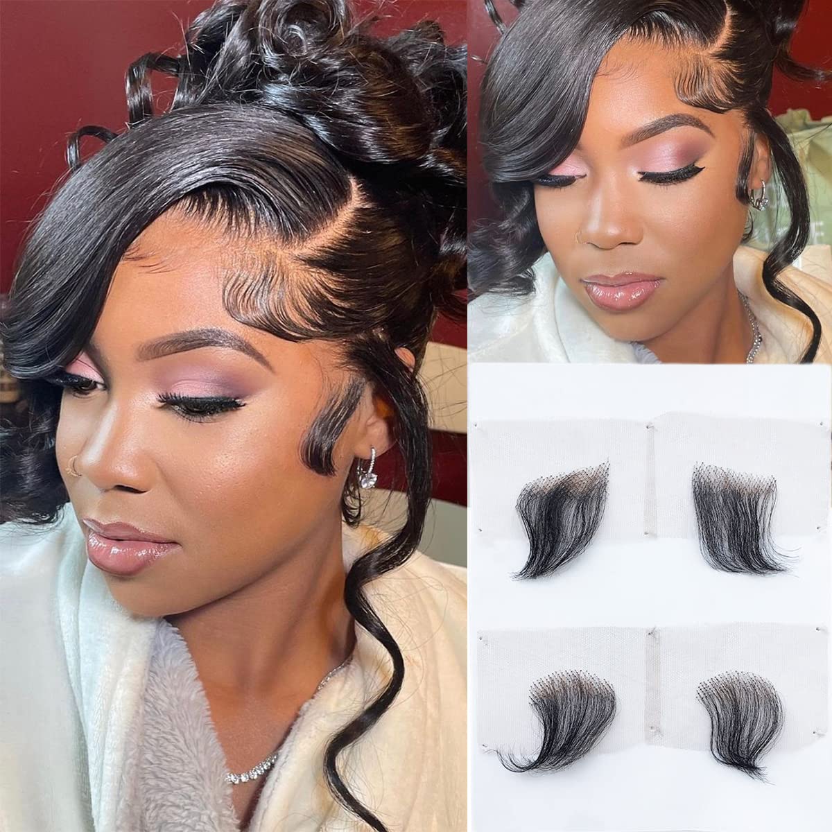 Amazon com : Soft Natural Fake Baby Hair Edges for Black Women Lace Amazon com : Soft Natural Fake Baby Hair Edges for Black Women Lace