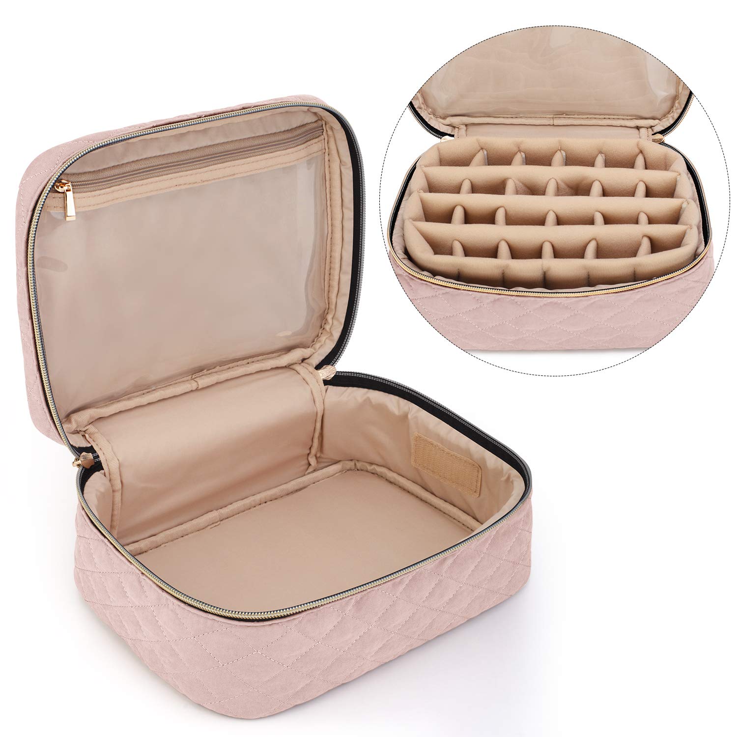 Borsa Organizer Per Smalti Da Viaggio - Custodia In Pelle EVA Con Scomparto Per 15 Smalti, Accessori Manicure, Regalo Per Donne (Nero)