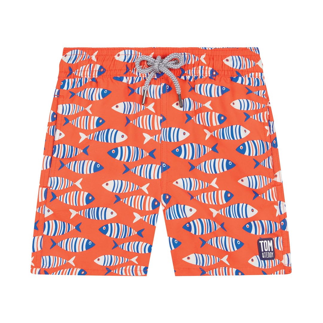Bañador Orange Striped Fish para niño de 5 a 6 años 2