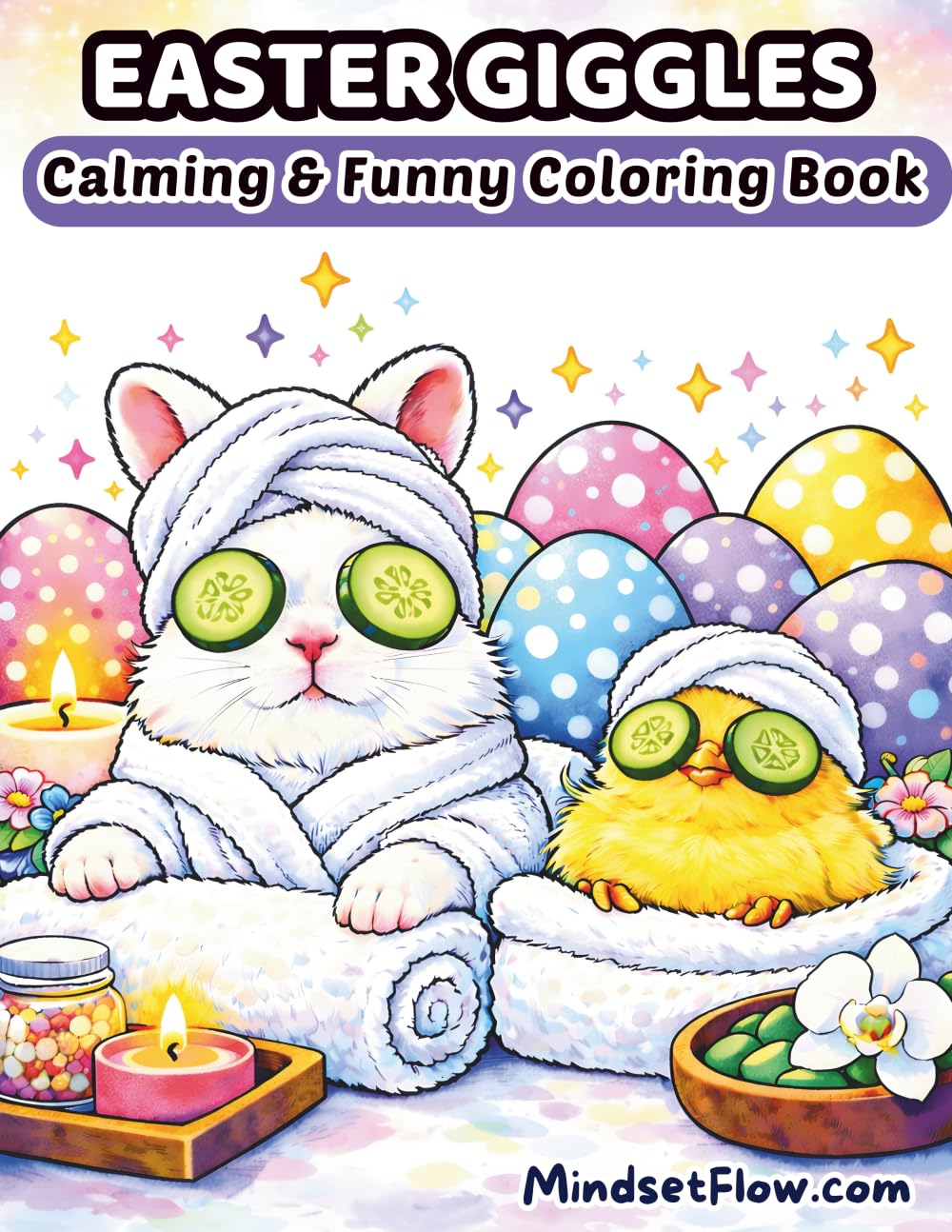 Easter Giggles: Calming And Funny Coloring Book For Adults And Teens