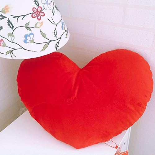 Miniatura 5 de Cojín de felpa con forma de corazón rojo, regalo para amigos, niños, niñas, perros en el día de San Valentín, apto para sala de estar, cama,