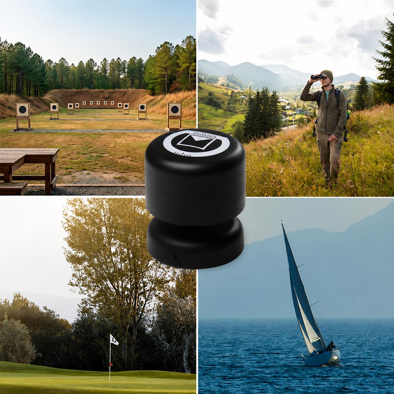 Calypso Instruments Ultrasonic Portable Mini anemómetro | Velocidad y dirección de viento| Portable 43 mm Diametro, peso 78 gramos | Inalámbrico, Bluetooth, Sensores ultrasónicos | Color negro