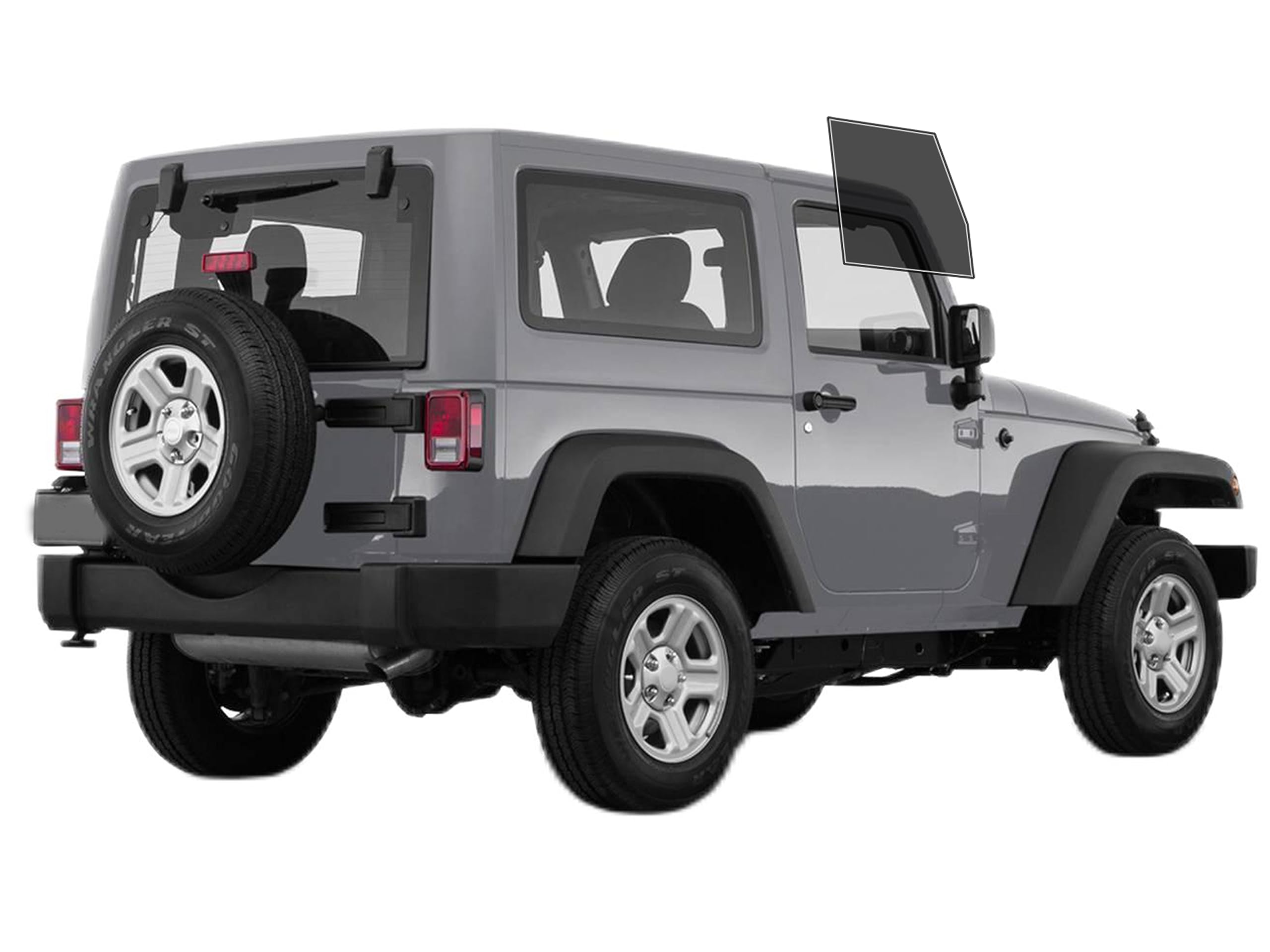 AUTOTEK Precut Film Front Two Door Windows Tint Film Cars Sun Blocking Protection Privacy Anti Shatter Glass Computer Cut Any Tint Shade for Jeep Wrangler 2 Door 2011-2017